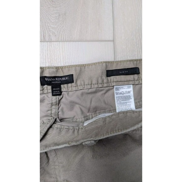 Banana Republic Traveler Corduroy Pant Men's Slim Fit Beige 36X34* (act. 36x27) - Picture 5 of 12